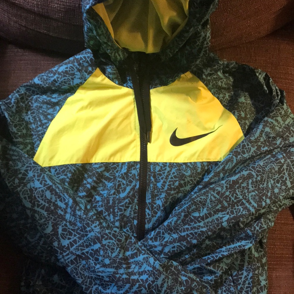 Blue, Black & Neon Nike Windbreaker Size XS Unisex